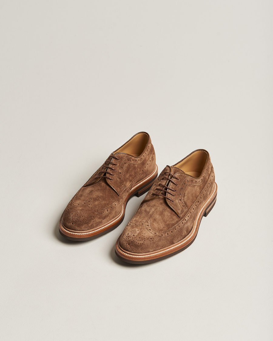 Herr | | Brunello Cucinelli | Plain Toe Derby Brown Suede