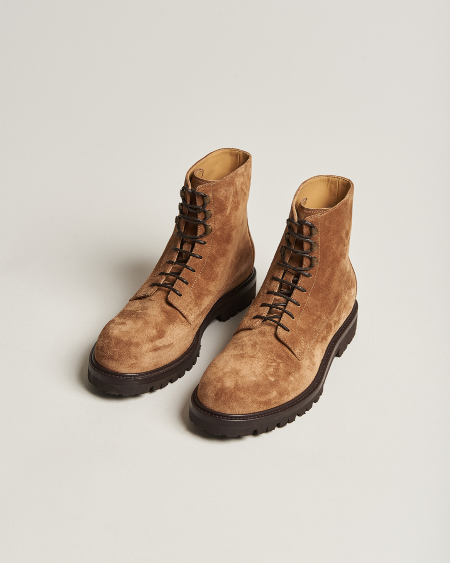 Herr | | Brunello Cucinelli | Lace Up Boots Beige Suede