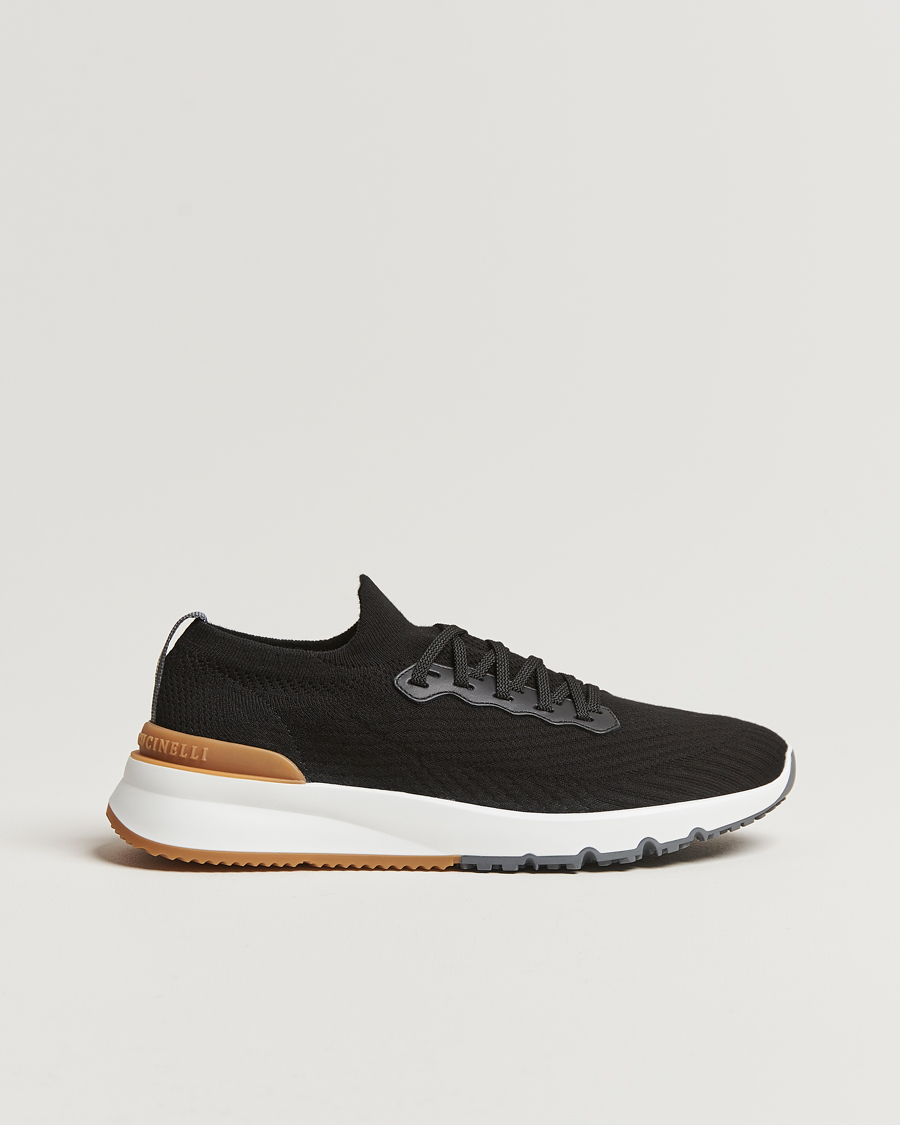 Herr | Brunello Cucinelli Flannel Running Sneakers Black | Brunello Cucinelli | Flannel Running Sneakers Black