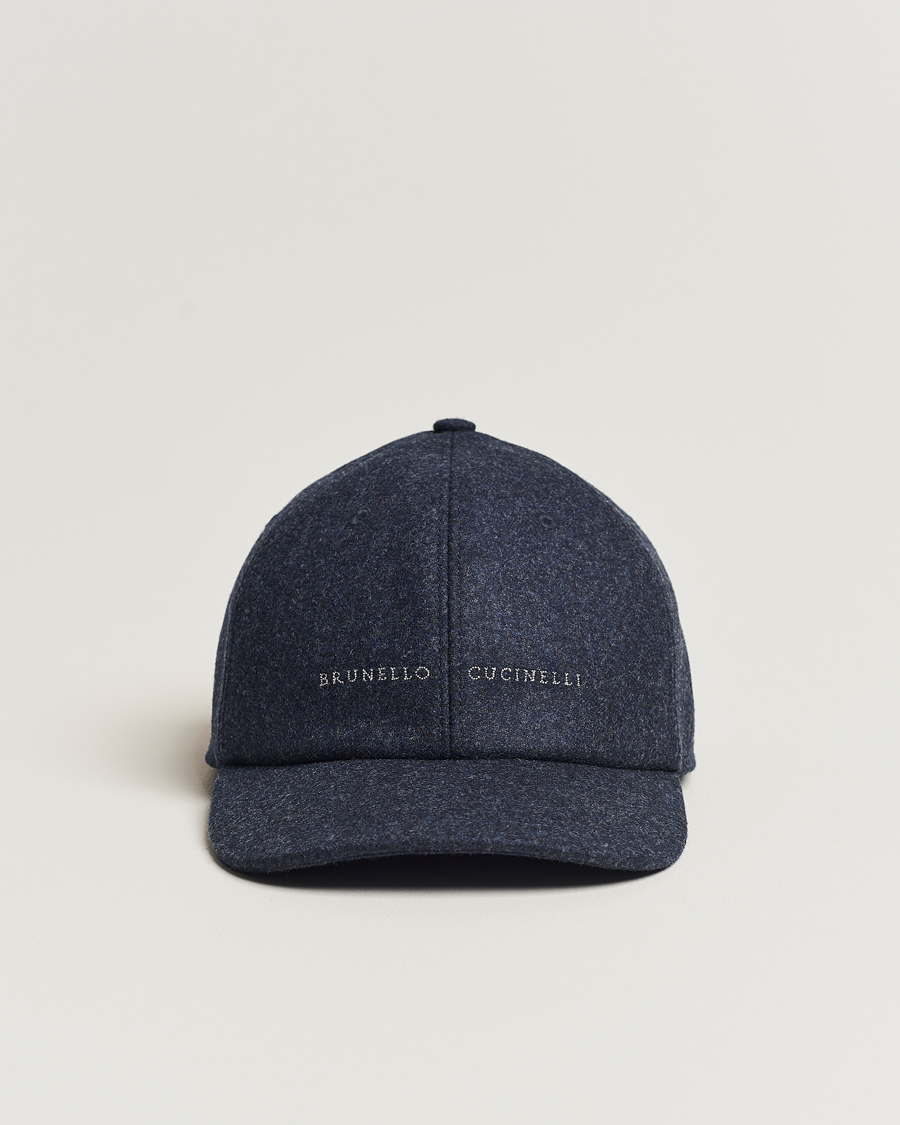 Herr | Brunello Cucinelli Flannel Baseball Cap Navy | Brunello Cucinelli | Flannel Baseball Cap Navy