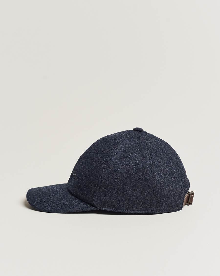 Herr | Brunello Cucinelli Flannel Baseball Cap Navy | Brunello Cucinelli | Flannel Baseball Cap Navy