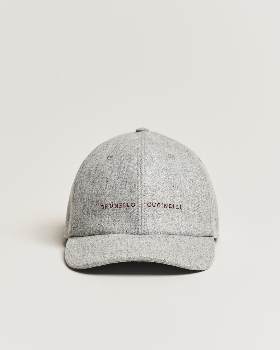 Herr | Brunello Cucinelli Flannel Baseball Cap Light Grey | Brunello Cucinelli | Flannel Baseball Cap Light Grey