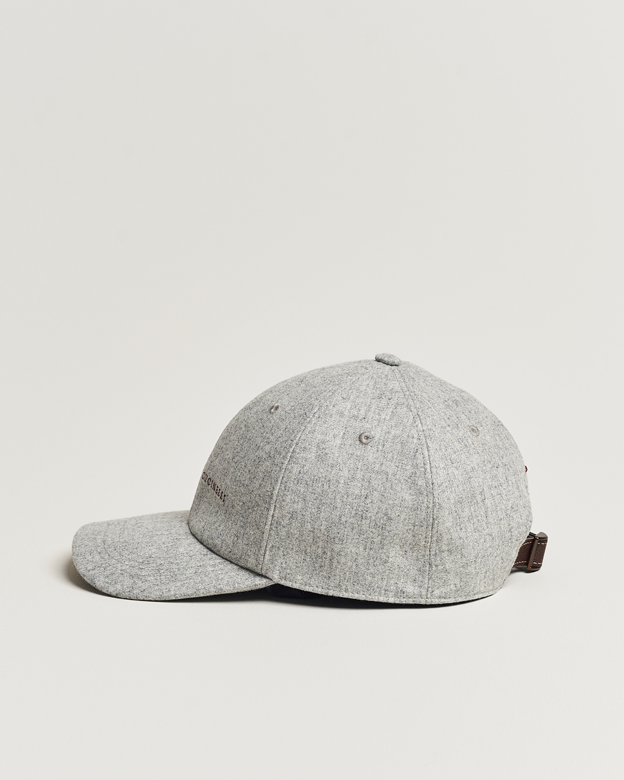 Herr | Brunello Cucinelli Flannel Baseball Cap Light Grey | Brunello Cucinelli | Flannel Baseball Cap Light Grey