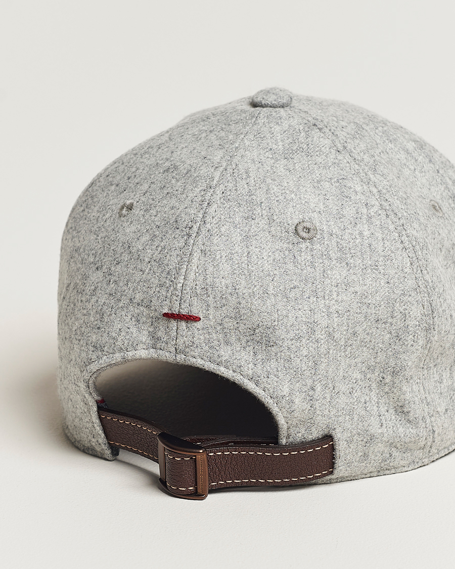 Herr | Brunello Cucinelli Flannel Baseball Cap Light Grey | Brunello Cucinelli | Flannel Baseball Cap Light Grey