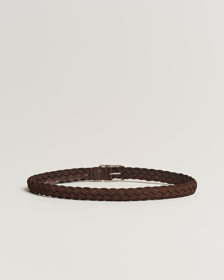 Herr |  | Brunello Cucinelli | Braided Belt Brown Suede