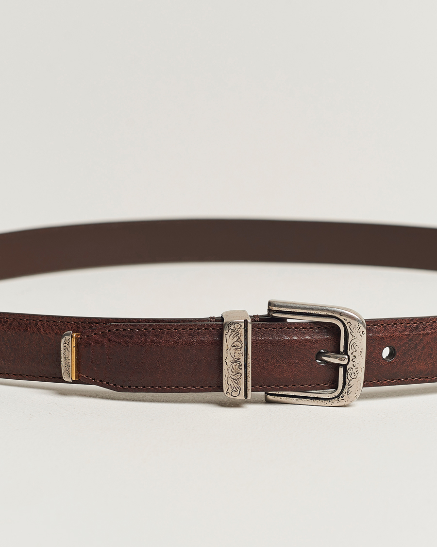 Herr | Brunello Cucinelli Narrow Belt Brown Calf | Brunello Cucinelli | Narrow Belt Brown Calf