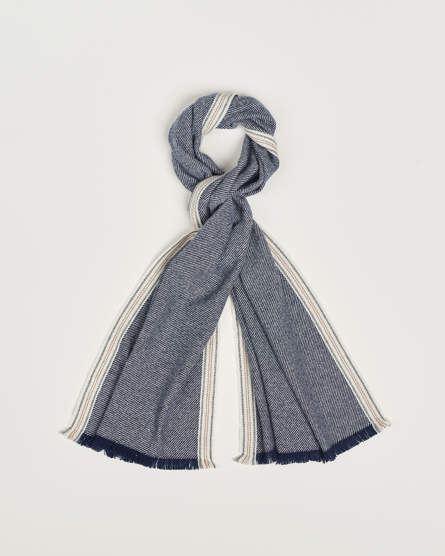 Herr | Brunello Cucinelli Cashmere Scarf Denim Blue | Brunello Cucinelli | Cashmere Scarf Denim Blue