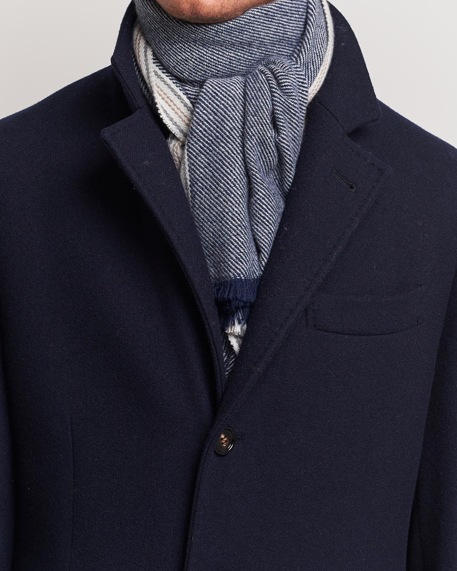 Herr | Brunello Cucinelli Cashmere Scarf Denim Blue | Brunello Cucinelli | Cashmere Scarf Denim Blue