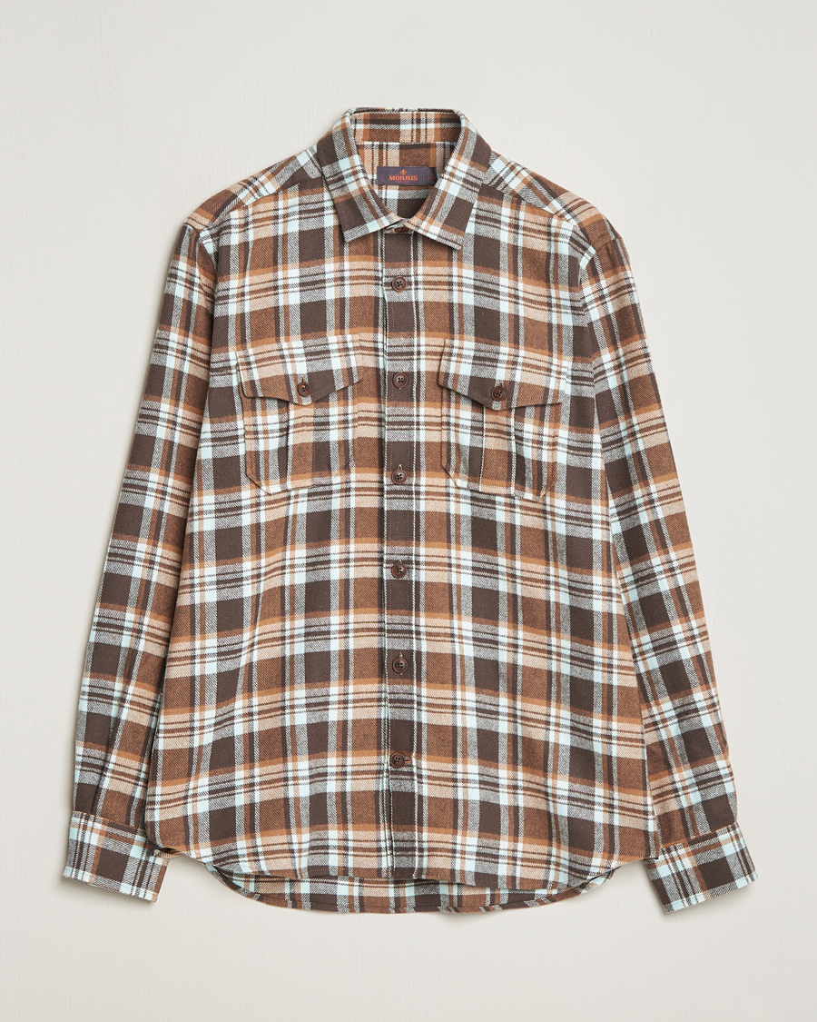 Herr | Skjortor | Morris | Tartan Shirt Classic Fit Camel