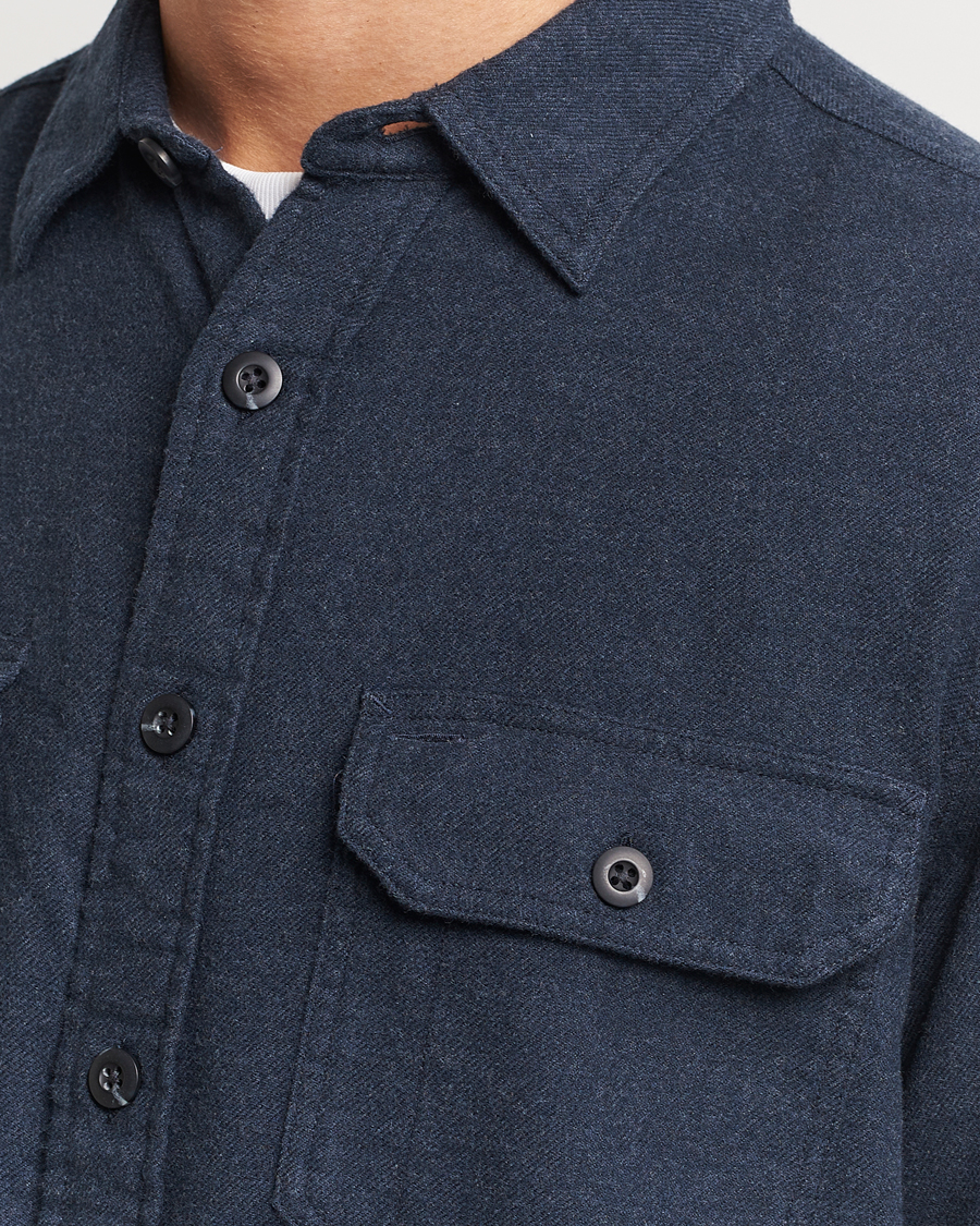Herr | Skjortor | Pendleton | Burnside Flannel Shirt Navy Heather