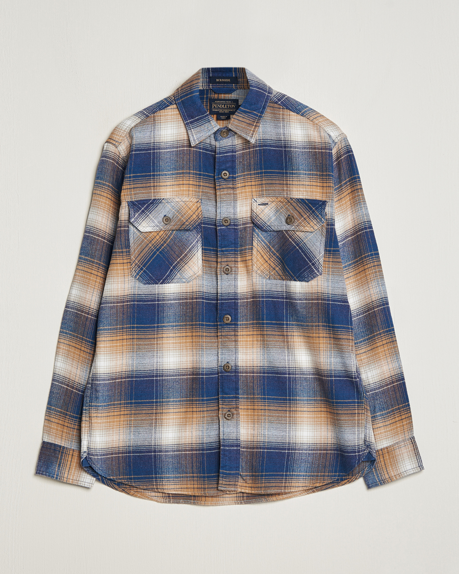 Herr | Skjortor | Pendleton | Burnside Flannel Shirt Navy/Tan