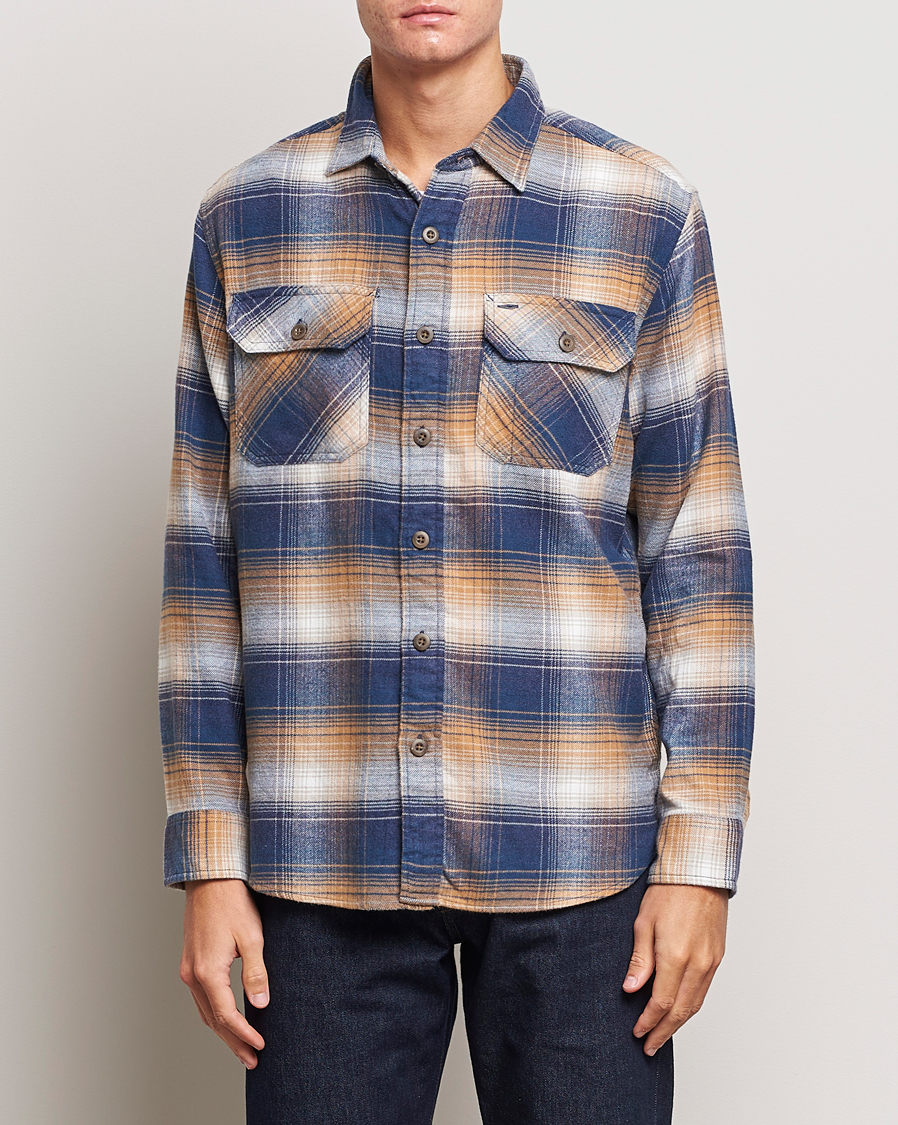 Herr | Skjortor | Pendleton | Burnside Flannel Shirt Navy/Tan