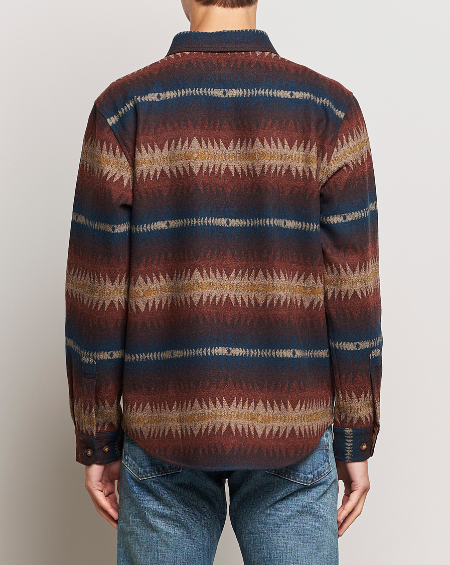 Herr | Skjortor | Pendleton | LA Pine Wool Overshirt Tye River Red