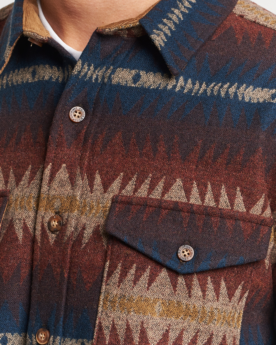 Herr | Skjortor | Pendleton | LA Pine Wool Overshirt Tye River Red