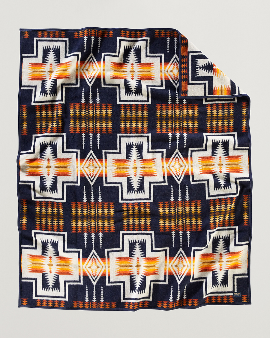 Herr | Pendleton Jacquard Blanket Harding Navy | Pendleton | Jacquard Blanket Harding Navy
