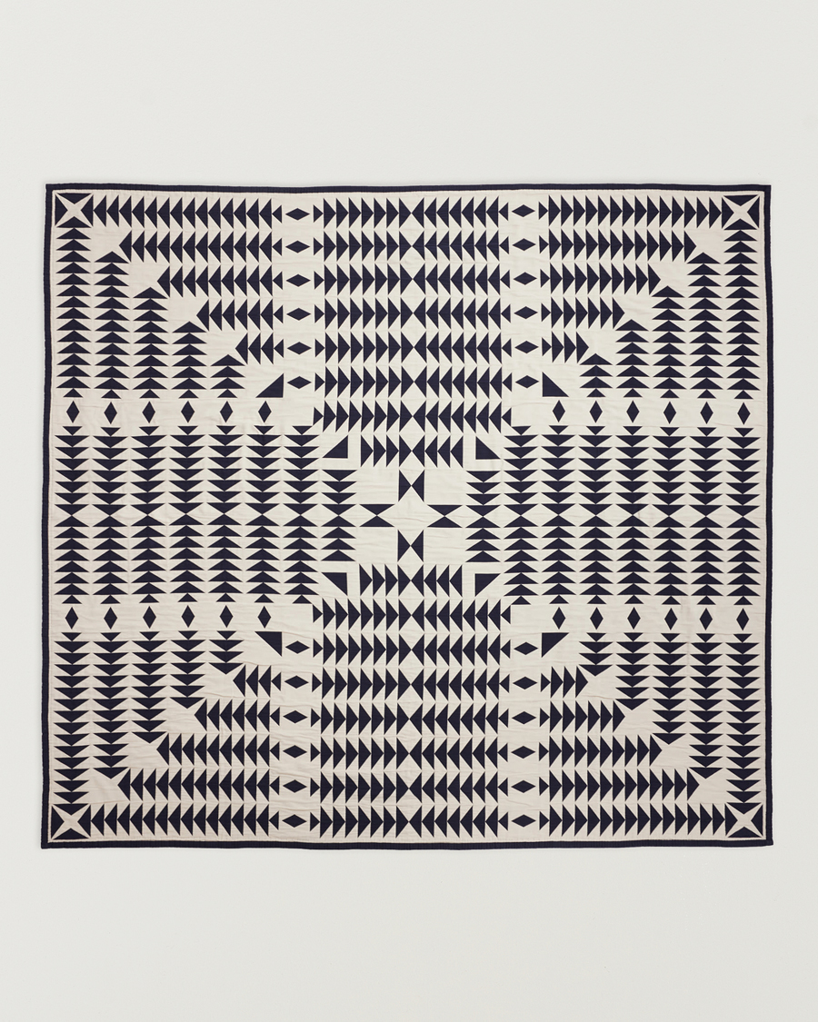 Herr | Textilier | Pendleton | Organic Cotton Matelasse Blanket Midnight Nova