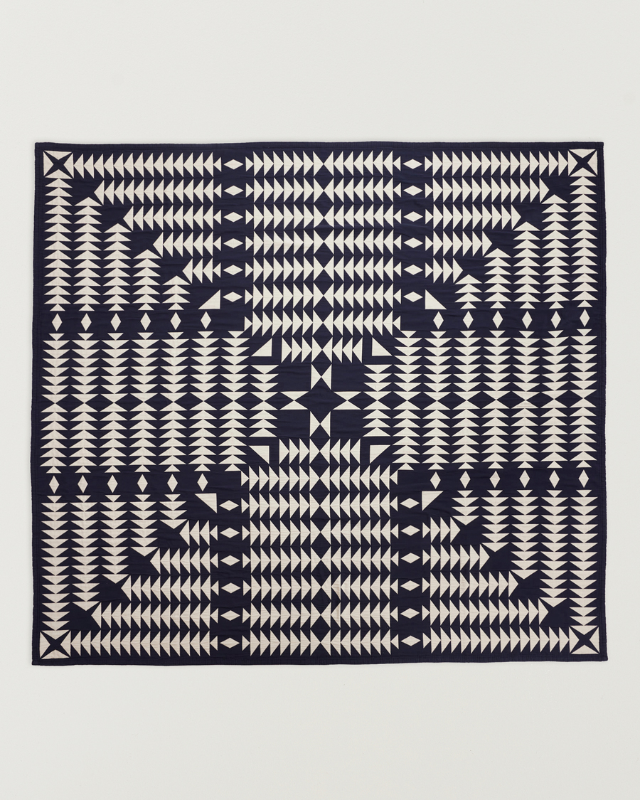 Herr | Textilier | Pendleton | Organic Cotton Matelasse Blanket Midnight Nova