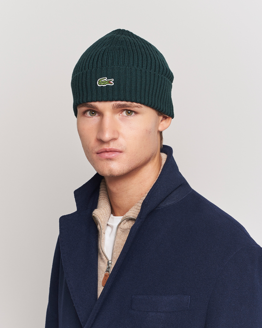 Herr | Lacoste Wool Knitted Beanie Sinople | Lacoste | Wool Knitted Beanie Sinople