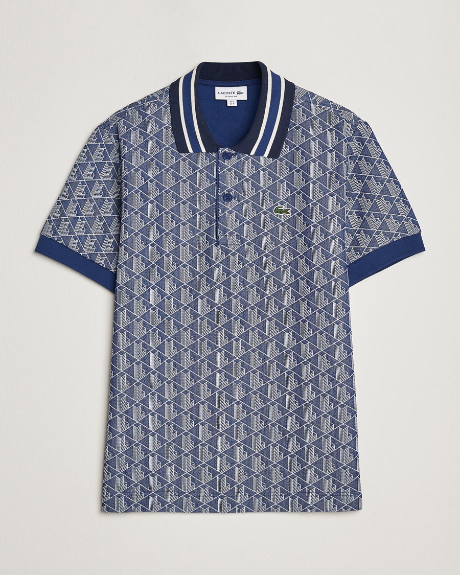 Herr | Pikéer | Lacoste | Classic Fit Monogram Polo Methylene/Flour