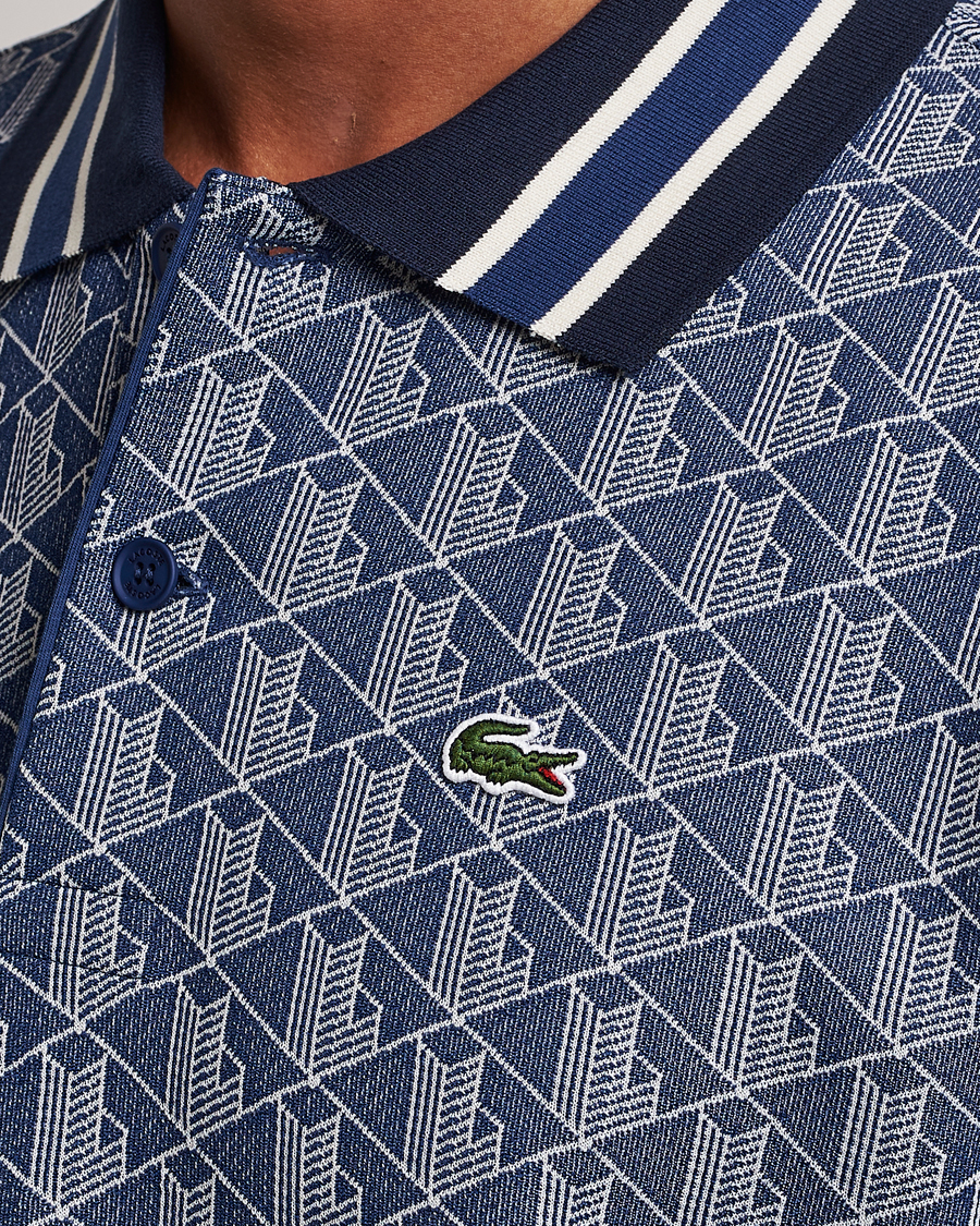 Herr | Pikéer | Lacoste | Classic Fit Monogram Polo Methylene/Flour