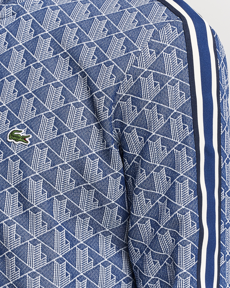 Herr | Tröjor | Lacoste | Monogram Full Zip Track Jacket Methylene/Flour