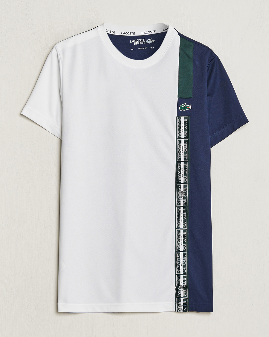 Herr |  | Lacoste Sport | Performance Colourblocked T-Shirt White/Navy