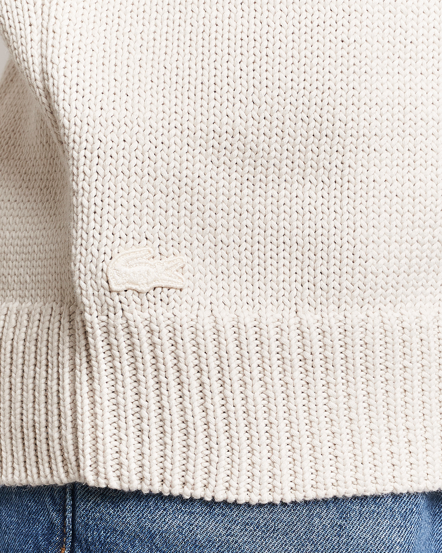 Herr | Tröjor | Lacoste | Retro Logo Knitted Crew Neck Sweater Lapland
