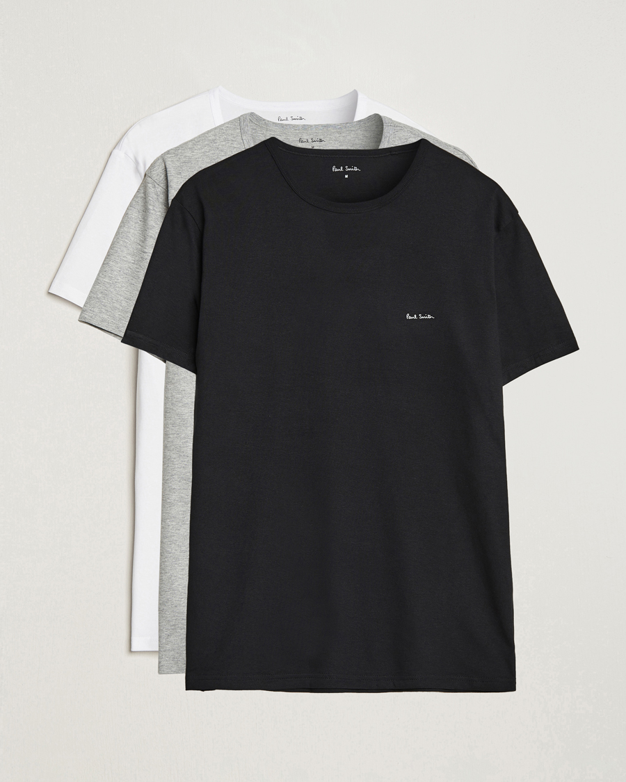 Herr | T-Shirts | Paul Smith | 3-Pack Crew Neck T-Shirt Black/Grey/White