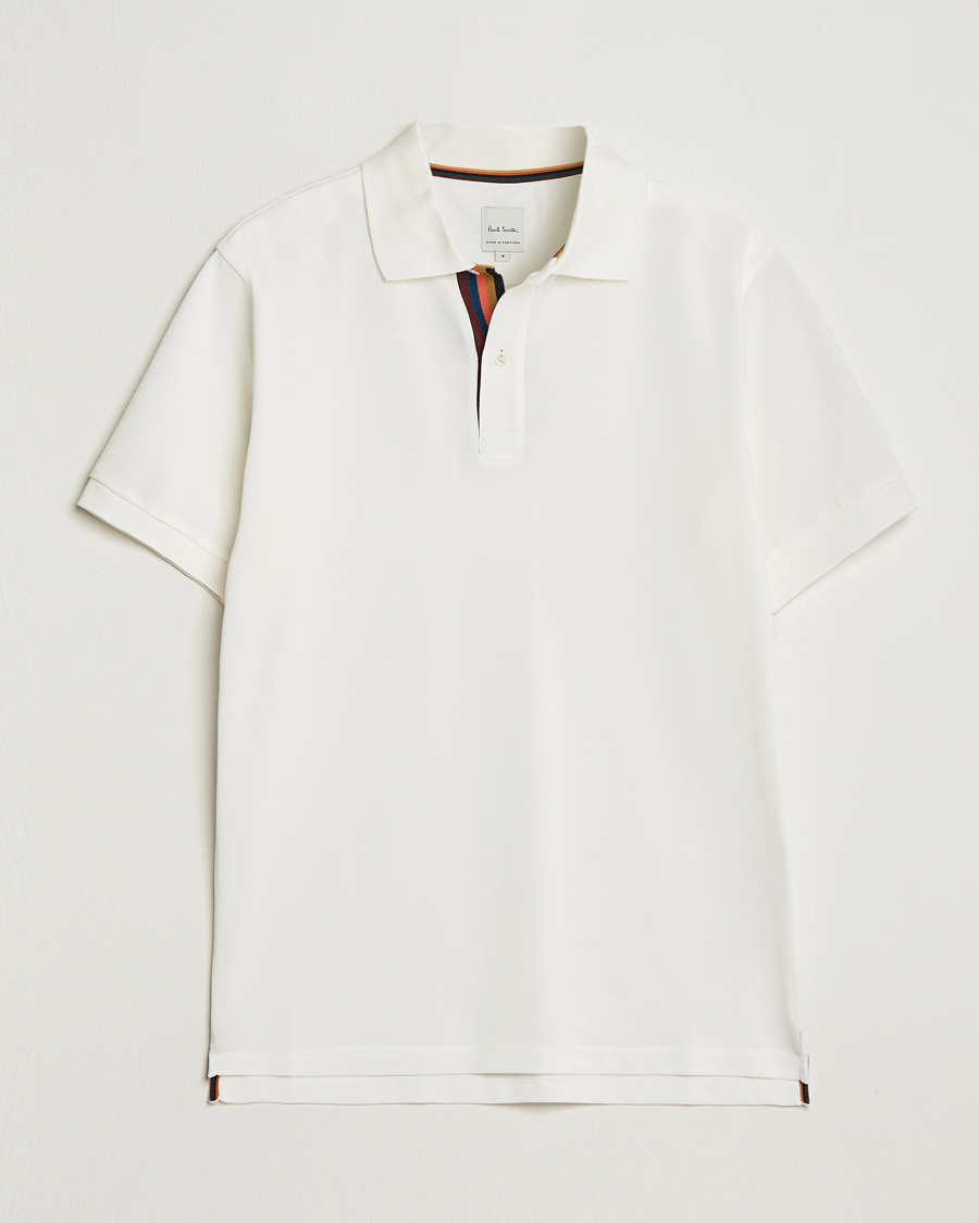 Herr | Pikéer | Paul Smith | Placket Stripe Polo White