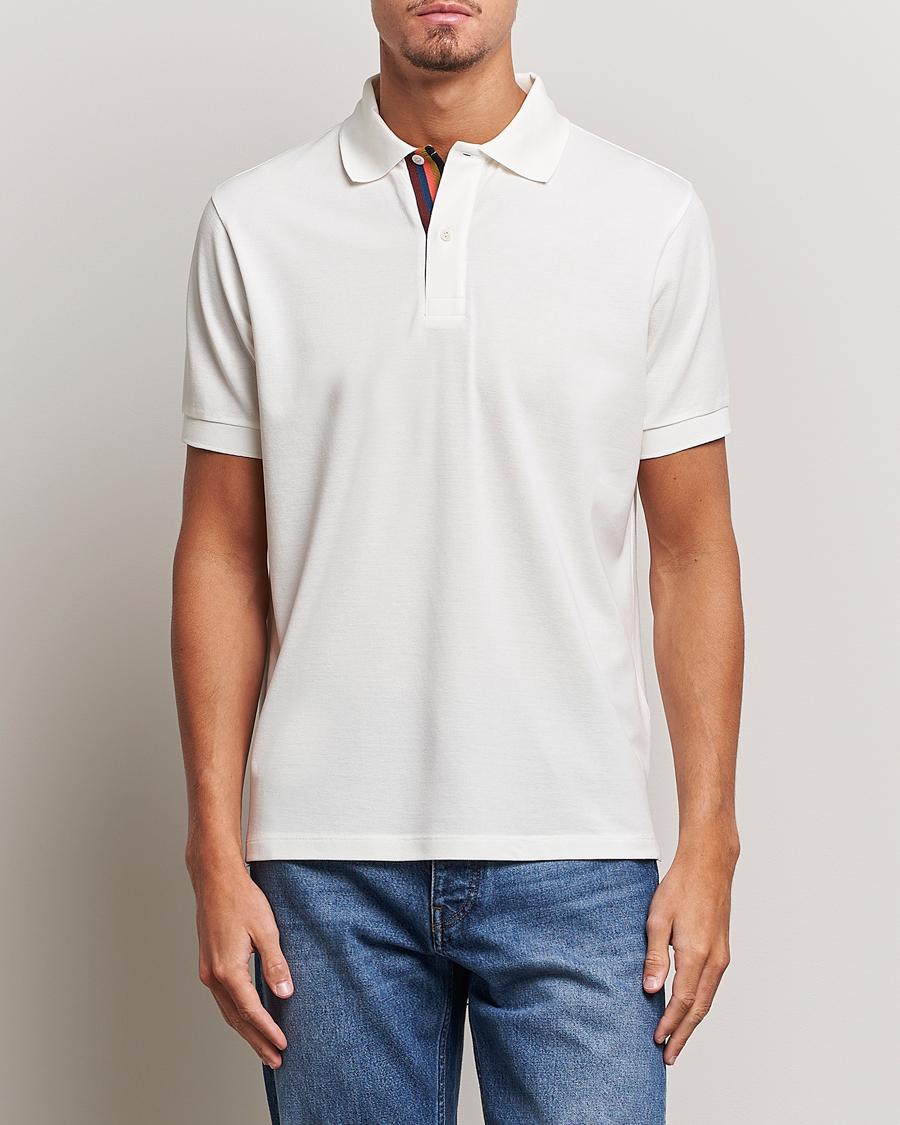 Herr | Pikéer | Paul Smith | Placket Stripe Polo White
