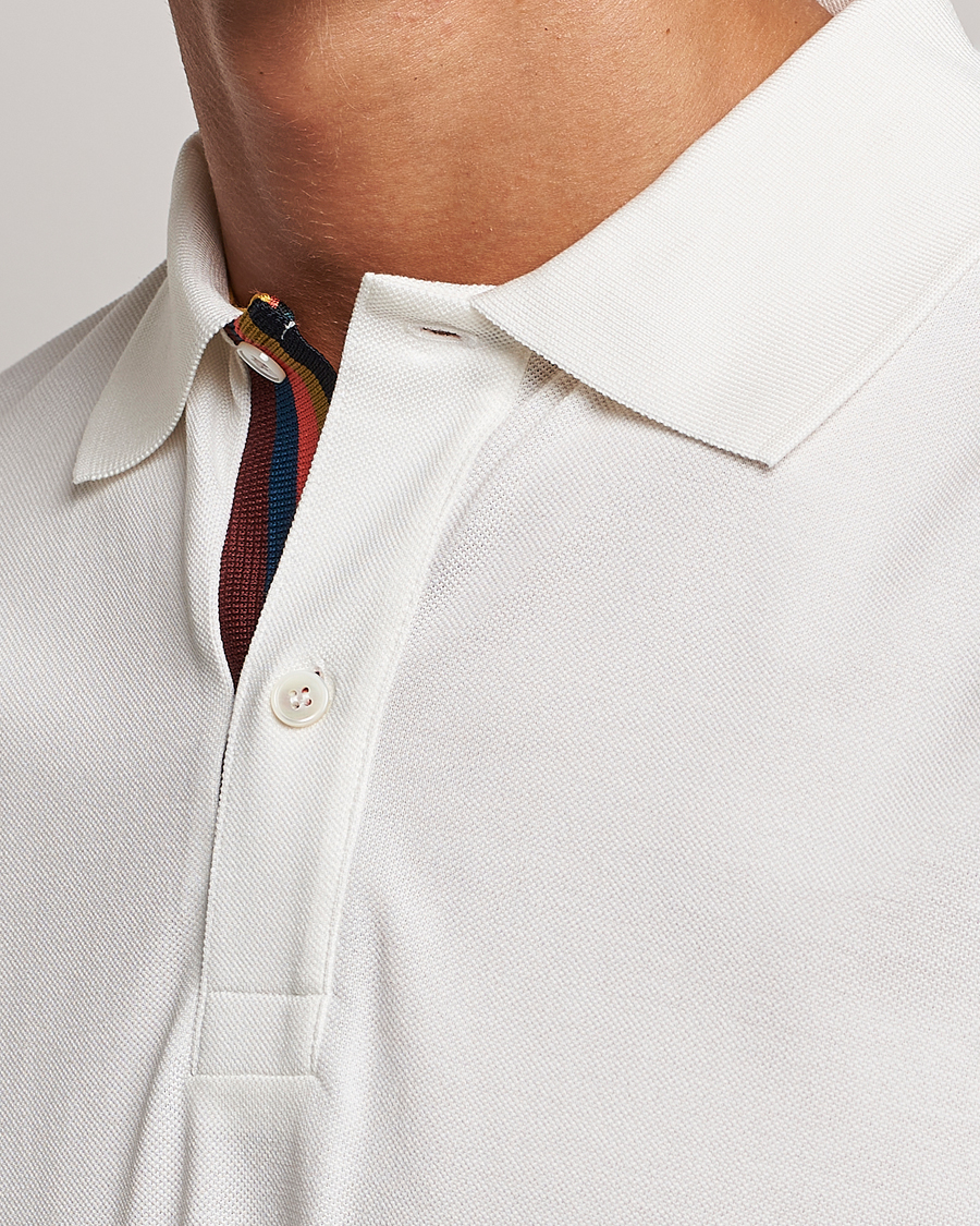 Herr | Pikéer | Paul Smith | Placket Stripe Polo White