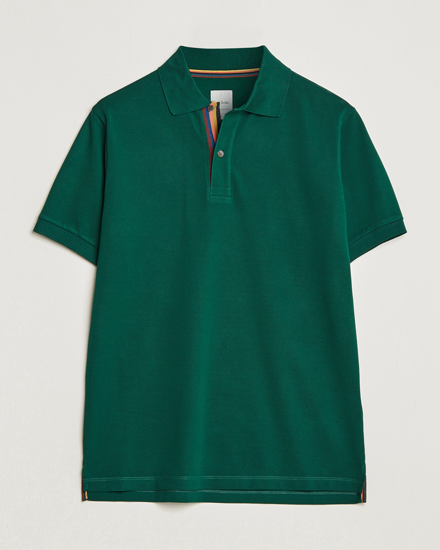 Herr | Pikéer | Paul Smith | Placket Stripe Polo Green