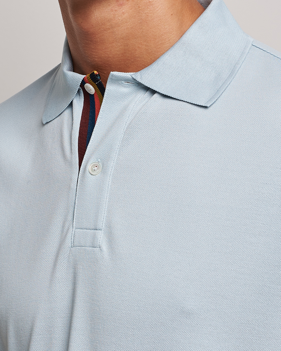 Herr | Pikéer | Paul Smith | Placket Stripe Polo Light Blue