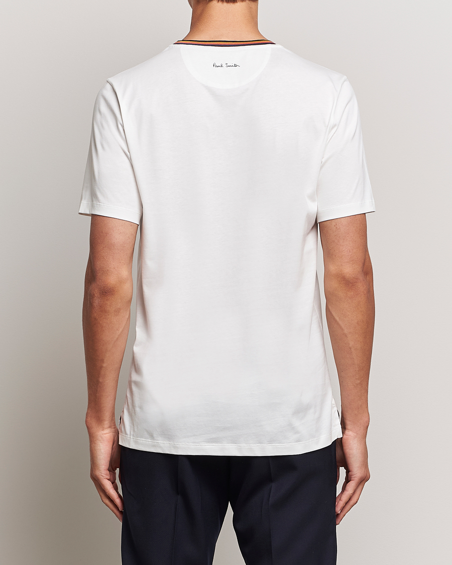 Herr | T-Shirts | Paul Smith | Stripe Rib Crew Neck T-Shirt White