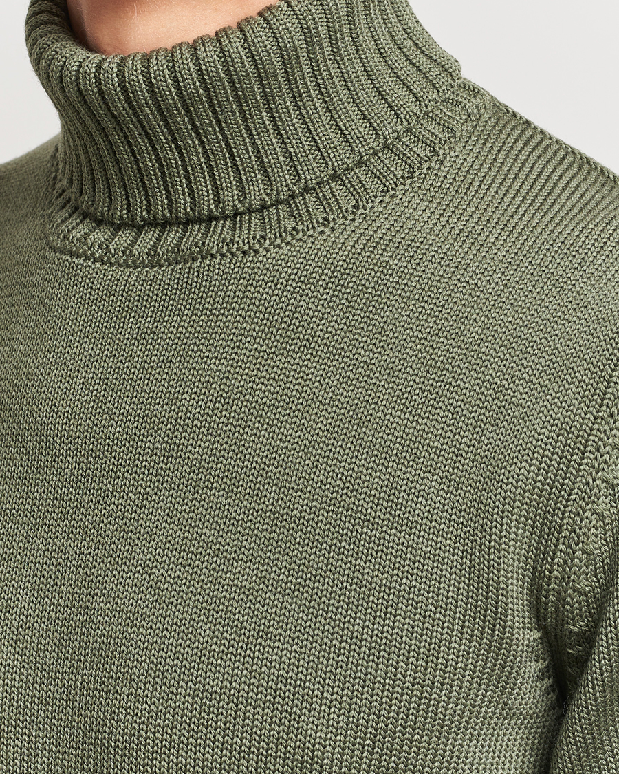 Herr | Tröjor | Zanone | Virgin Merino Wool Rollneck Olive