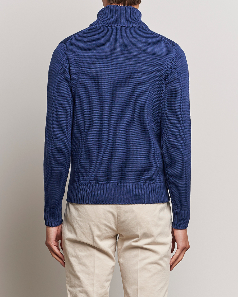 Herr | Tröjor | Zanone | Virgin Merino Wool Chioto Cardigan Royal Blue