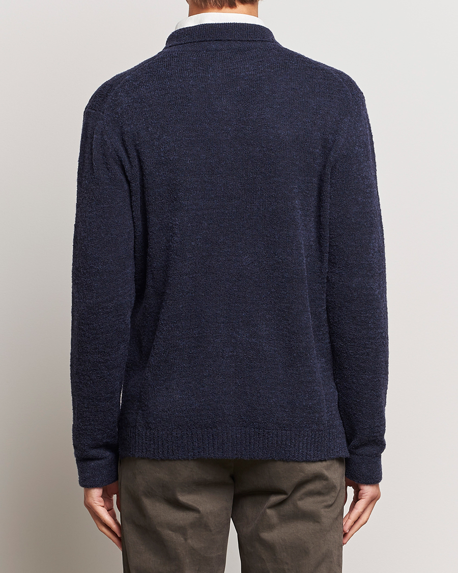 Herr | Tröjor | Zanone | Boucle Wool Chore Jacket Navy