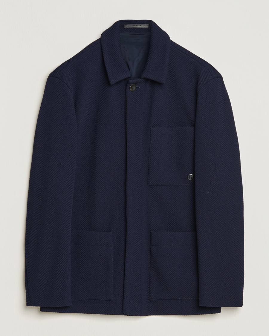 Herr | Jackor | Giorgio Armani | Heavy Jersey Chore Jacket Navy