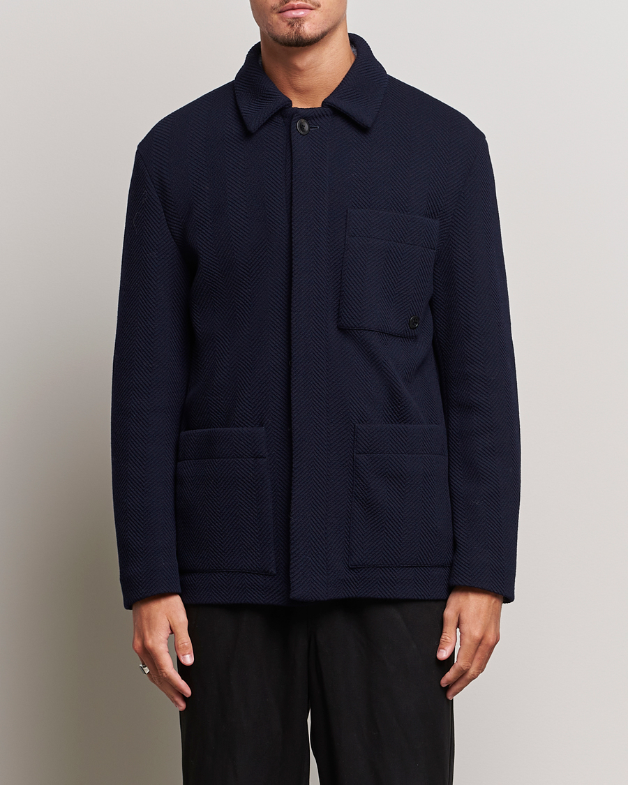 Herr | Jackor | Giorgio Armani | Heavy Jersey Chore Jacket Navy