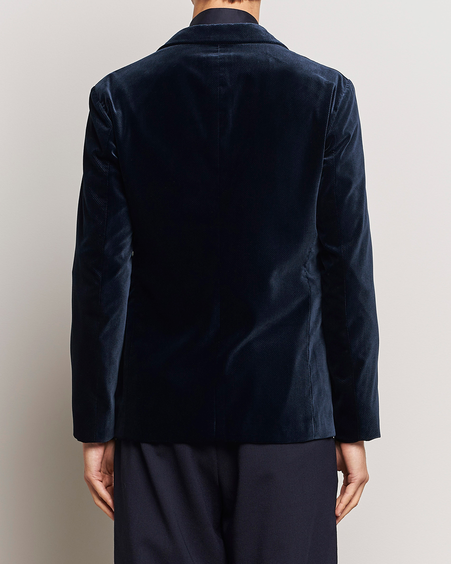 Herr | Kavajer | Giorgio Armani | Velvet Micro Blazer Navy