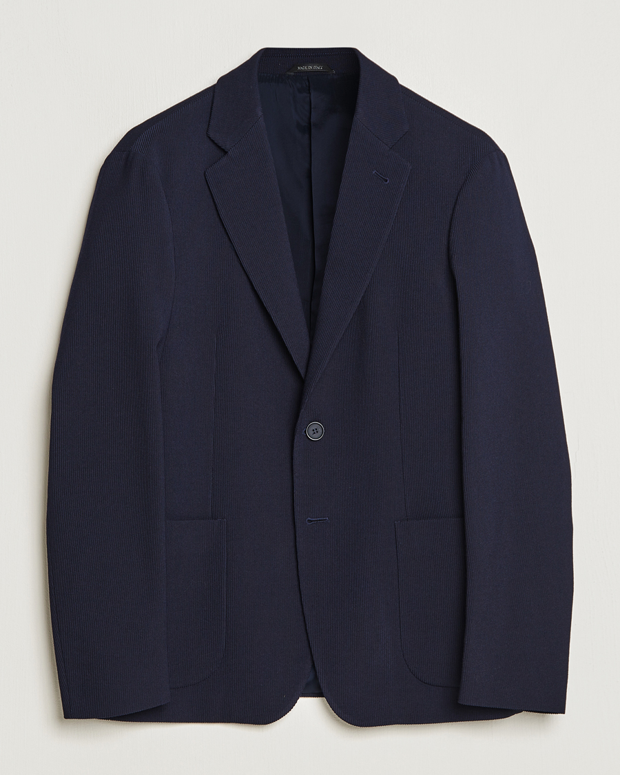 Herr | Kavajer | Giorgio Armani | Wool Stretch Blazer Navy
