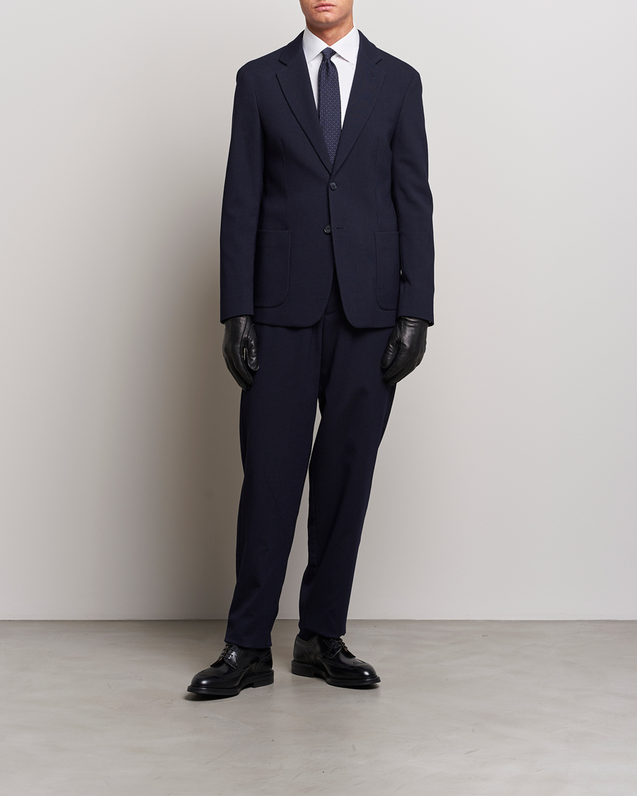 Herr | Kavajer | Giorgio Armani | Wool Stretch Blazer Navy