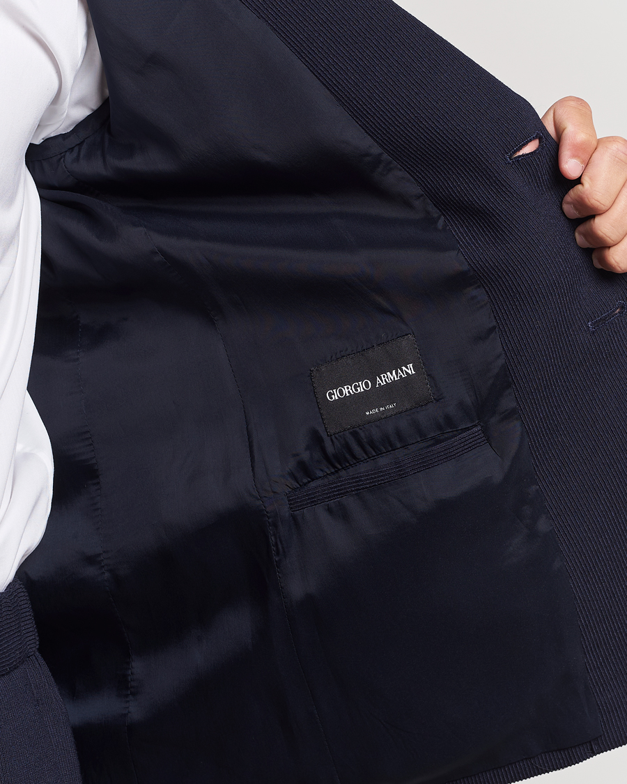 Herr | Kavajer | Giorgio Armani | Wool Stretch Blazer Navy