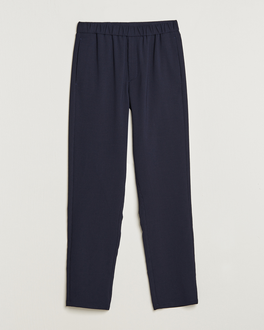 Herr | Byxor | Giorgio Armani | Wool Stretch Trousers Navy