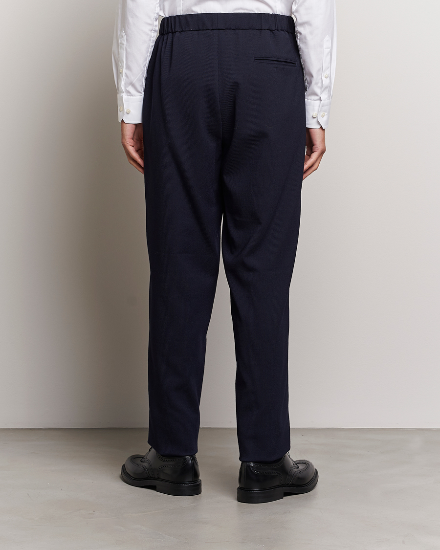 Herr | Byxor | Giorgio Armani | Wool Stretch Trousers Navy