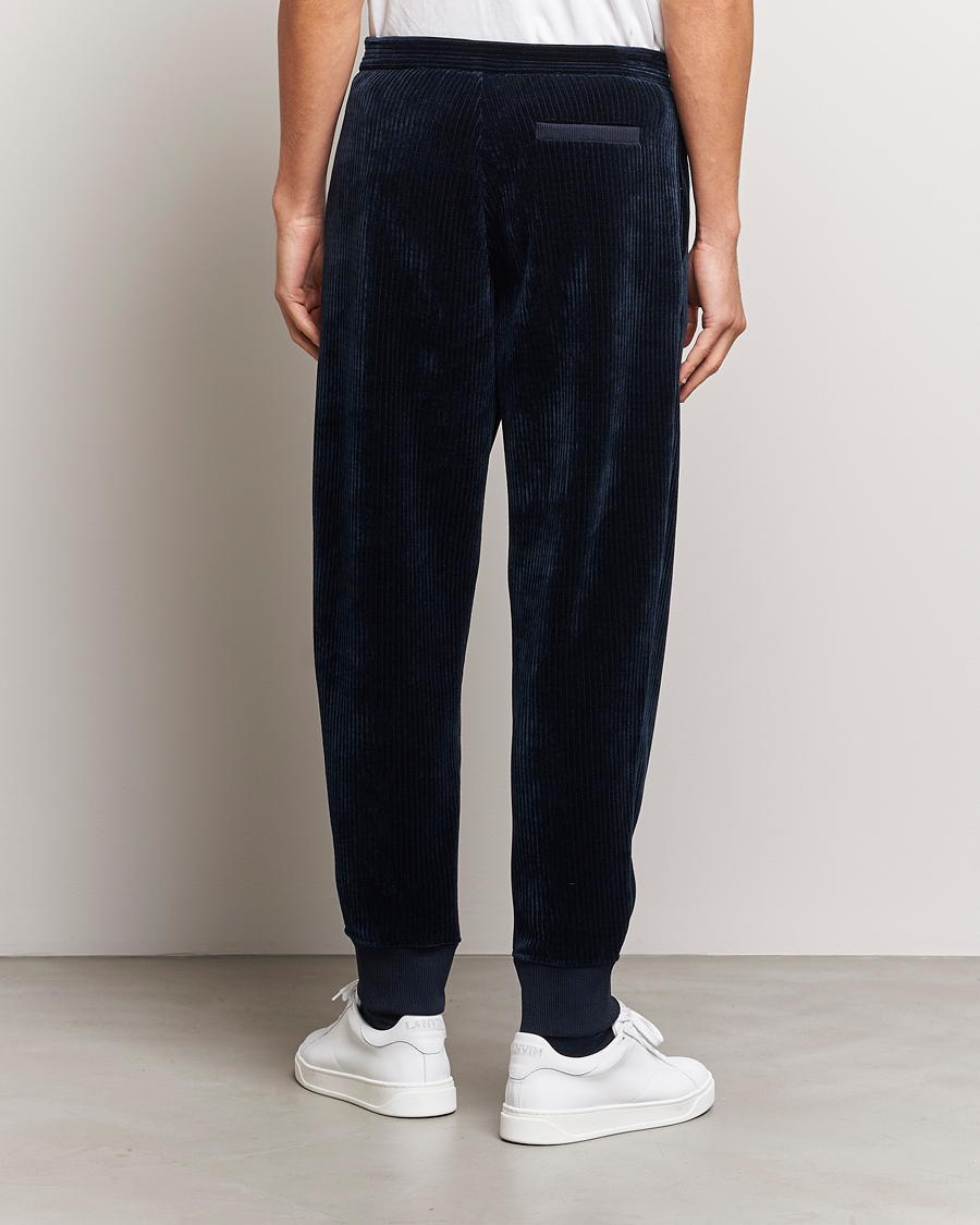 Herr | Byxor | Giorgio Armani | Jersey Corduroy Pants Navy