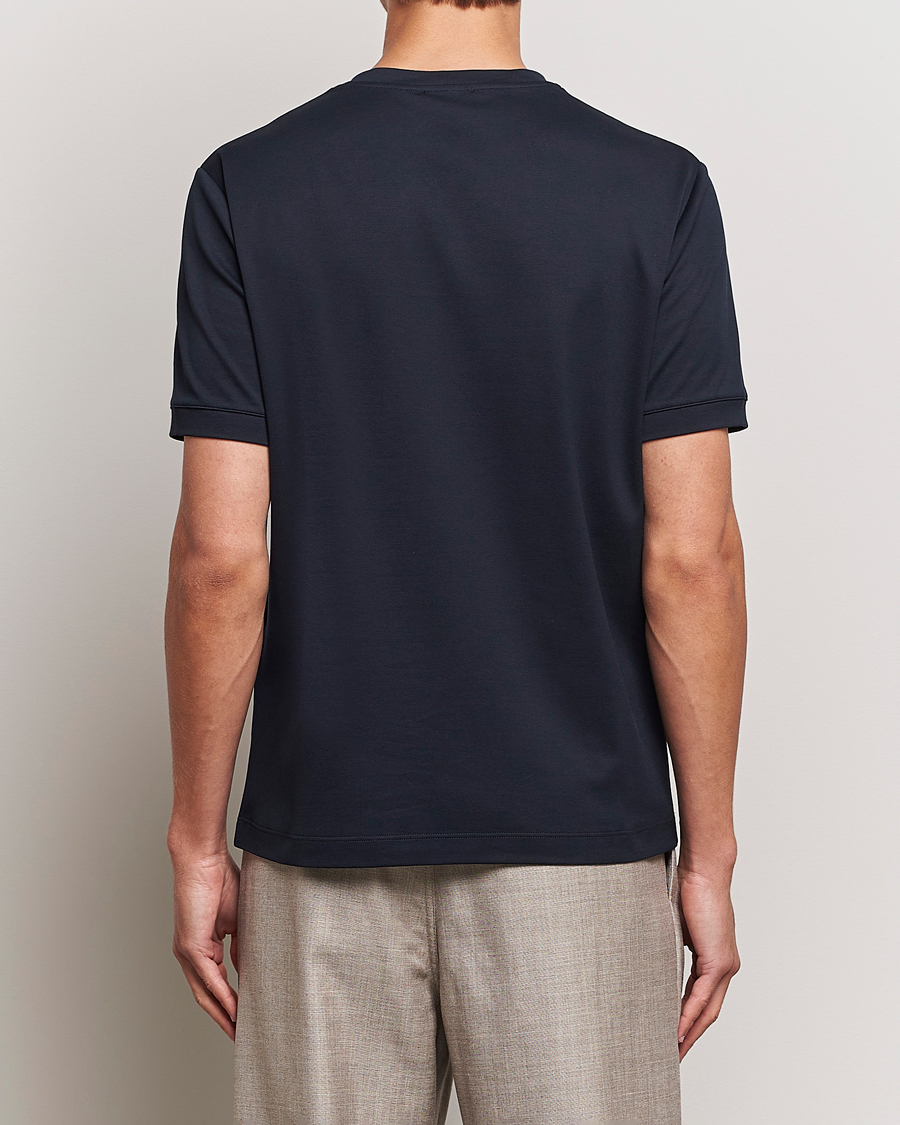 Herr | T-Shirts | Giorgio Armani | Embroidered Signature T-Shirt Navy