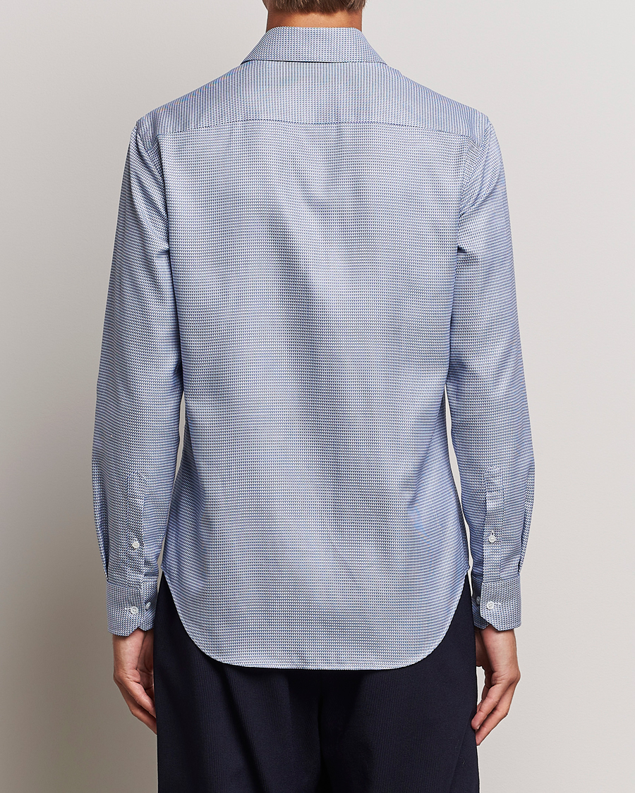 Herr | Skjortor | Giorgio Armani | Micro Structure Dress Shirt Light Blue