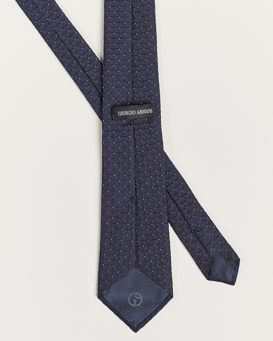 Herr | Giorgio Armani Jacquard Dot Silk Tie Navy | Giorgio Armani | Jacquard Dot Silk Tie Navy