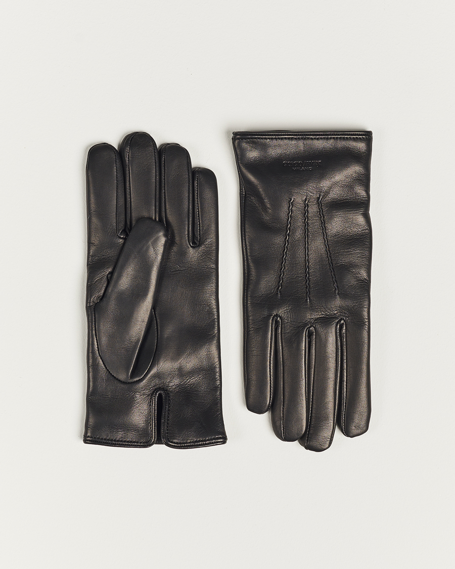 Herr | Giorgio Armani Lamb Leather Gloves Black | Giorgio Armani | Lamb Leather Gloves Black